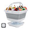 Steipirr Bath Toy Storage Organizer - Foldable Bath Toy Holder for Bathtub, Bathtub Toy Storage with Removable Drying Base, Bathroom Toy Storage with 2 Hooks view 1