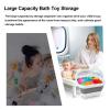 Steipirr Bath Toy Storage Organizer - Foldable Bath Toy Holder for Bathtub, Bathtub Toy Storage with Removable Drying Base, Bathroom Toy Storage with 2 Hooks view 4