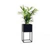 Sions Metal Iron Raised Planter Box with Legs, Rectangular Black Heavy Duty Divided Plant Planter, Modern Commercial Home Suitable for Patio, Deck, Garden,25cm25cm45cm view 1