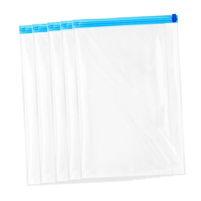 Ciieeo 5pcs Vacuum Storage Bags Space Saver Jumbo Size 35x50cm Compatible Sealed Organizer Pouch for Travel Home Storage