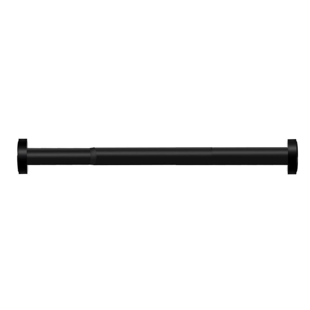 Stainless Steel Extendable Telescopic Curtain Rod Tension Pole Net Voile Shower Curtains Rail Curtain Track (Gold),Black-127~220cm