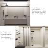 Stainless Steel Extendable Telescopic Curtain Rod Tension Pole Net Voile Shower Curtains Rail Curtain Track (Gold),Black-127~220cm view 4