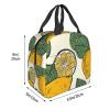 NONHAI Lunch Bag for Women Men Insulated Lunch Box Reusable Lemon Fruit Pattern Lunch Tote Cooler Bag for Office Picnic view 2