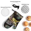 CSGJMYGS 3 pcs Oven Mitts and Pot Holders Set High Heat Resistant Oven Glove and Hot Pads Washable Kitchen Oven Mittens Calico Green sea Turtle Non-Slip Potholder for Cooking Baking Grilling view 4
