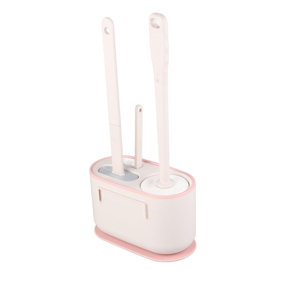Toilet Brush Set Toilet Bowl Brush and Holder Long Handle Toilet Brush Set Toilet Cleaner Brush Multifunctional Hanging Toilet Brush Set for Bathroom(Sakura Pink), MOTUZPixctgsnr6e41204-11