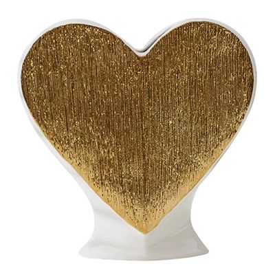 HOLIDYOYO Modern Style Ceramic Vase Large Heart Shaped Flower Arranging Vase for Decor