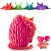 3D Printed Dragon Egg, 15Inch Crystal Dragon with Egg,Surprise Egg,Articulated Fidget Toys for Executive Home Office Decor,Toys for Kids Gifts view 1
