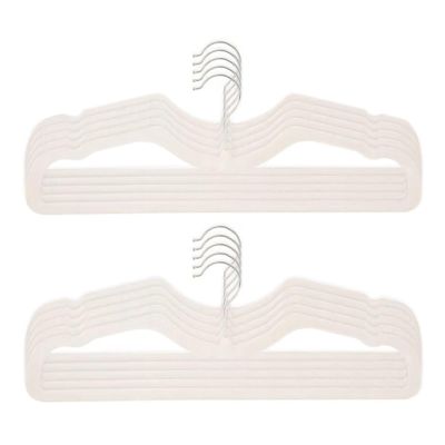 CUTSKY Velvet Hangers 50 Pack, Ultra Slim & Short Neck Hanger, 360 Swivel Hook, Space Saving Durable Non-Slip Felt Hangers,Beige b