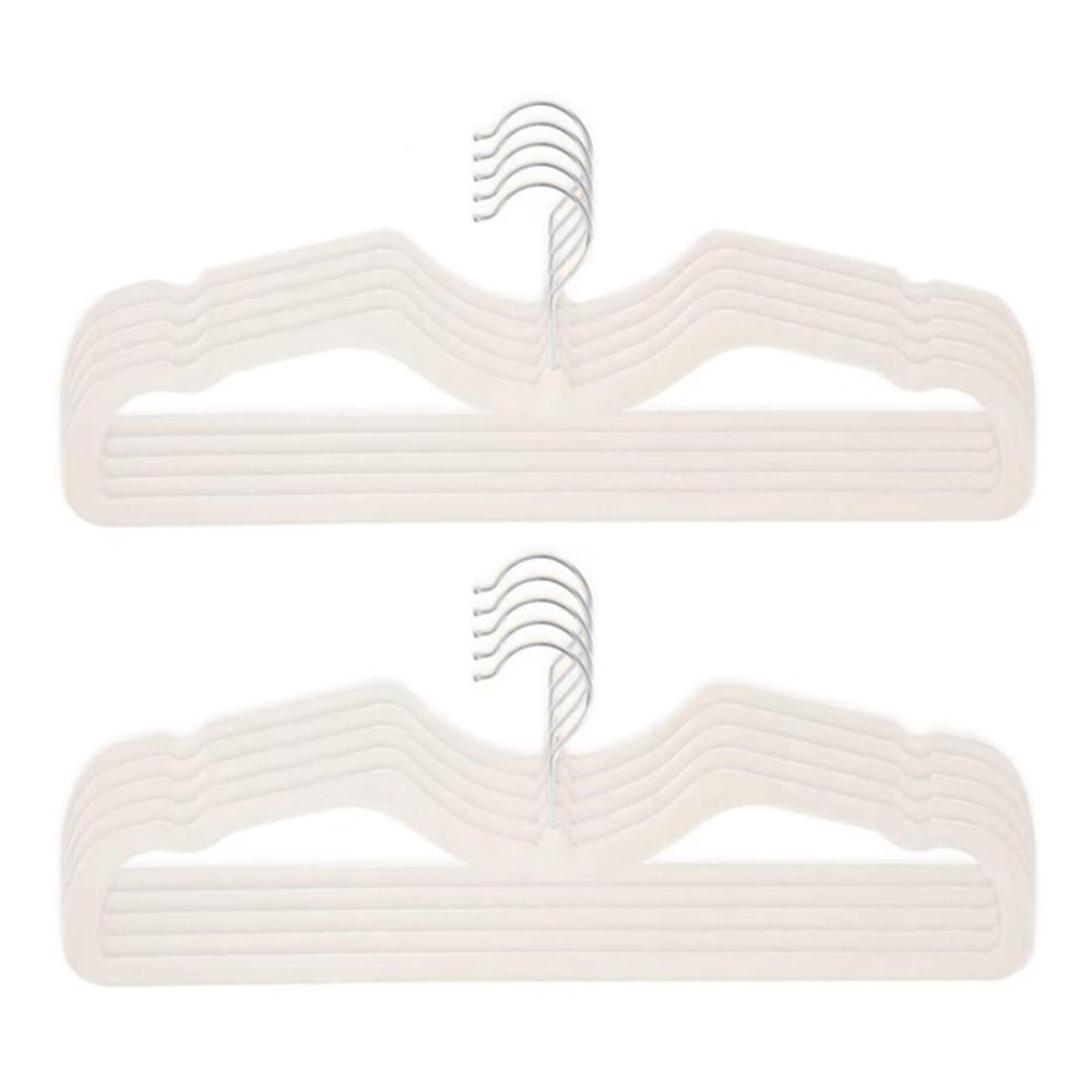 CUTSKY Velvet Hangers 50 Pack, Ultra Slim & Short Neck Hanger, 360 Swivel Hook, Space Saving Durable Non-Slip Felt Hangers,Beige b