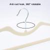 CUTSKY Velvet Hangers 50 Pack, Ultra Slim & Short Neck Hanger, 360 Swivel Hook, Space Saving Durable Non-Slip Felt Hangers,Beige b view 4