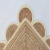 PATCHBIT Natural Jute Scalloped Rug 4x6, 5x8, 6x9, Bohemian Scallop Rug, Boho Decor Rug, Area Rug, Handwoven Jute Rug, Custom Rug, Decorative Rug (6 x 9 Feet) view 4