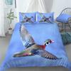 Boasorte Mallard Duck Prints Duvet Cover Set | Wildlife Lake Serene Waterfowl Design Bedding Set | with Soft Duvet Cover+2 Pillow Shams(3pcs) or Sheet (4pcs) (D,Full-4PCS) view 1