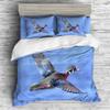 Boasorte Mallard Duck Prints Duvet Cover Set | Wildlife Lake Serene Waterfowl Design Bedding Set | with Soft Duvet Cover+2 Pillow Shams(3pcs) or Sheet (4pcs) (D,Full-4PCS) view 2