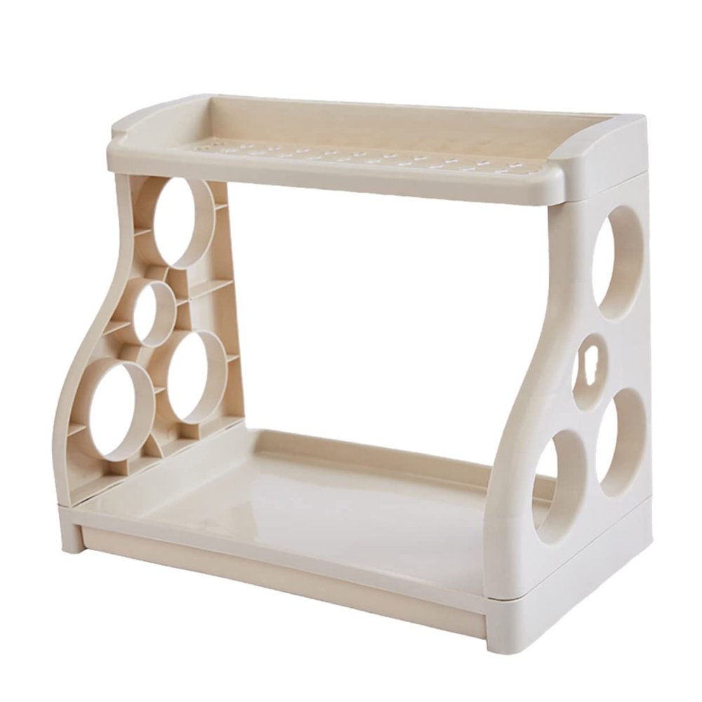 DECHOUS 1pc Seasoning Can Storage Rack Kitchen Storage Holder Kitchen Rack Countertop Standing Rack Cabinet Rack Cabinet Shelf Organizer Shelf Utensils Fold Plastic