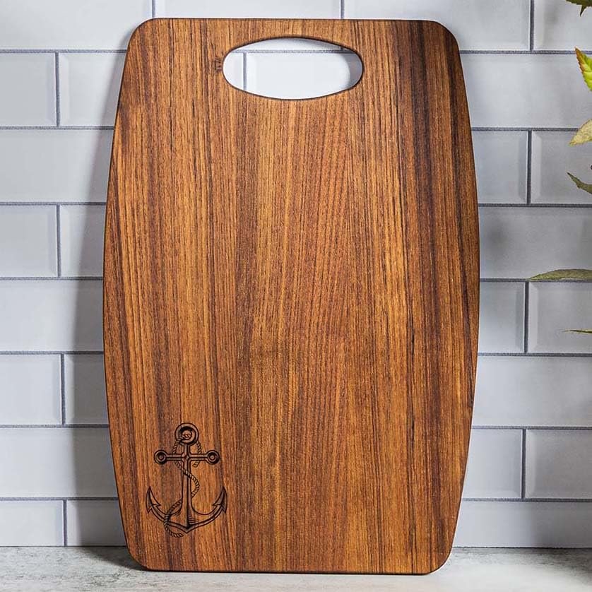 BLACK FOREST DECOR Harbor Teak Bread Board