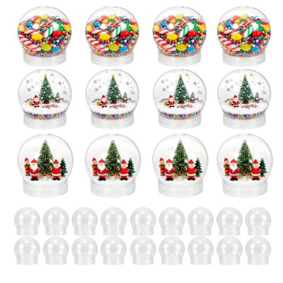 30 Pcs DIY Snow Globe Ball Shape Globe DIY Props Snow s for Girls Water s Prop Mini Snow s for Adults Unique Snow Kit Christmas Small