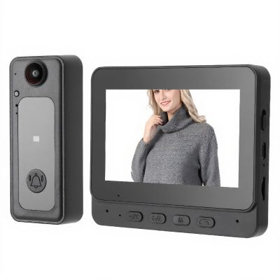 Diyeeni Video Doorbell Intercom with Monitor System, 8MP 170 Wide Angle Camera, 4.3 Inch Screen, Smart Home Door Phone for Apartment