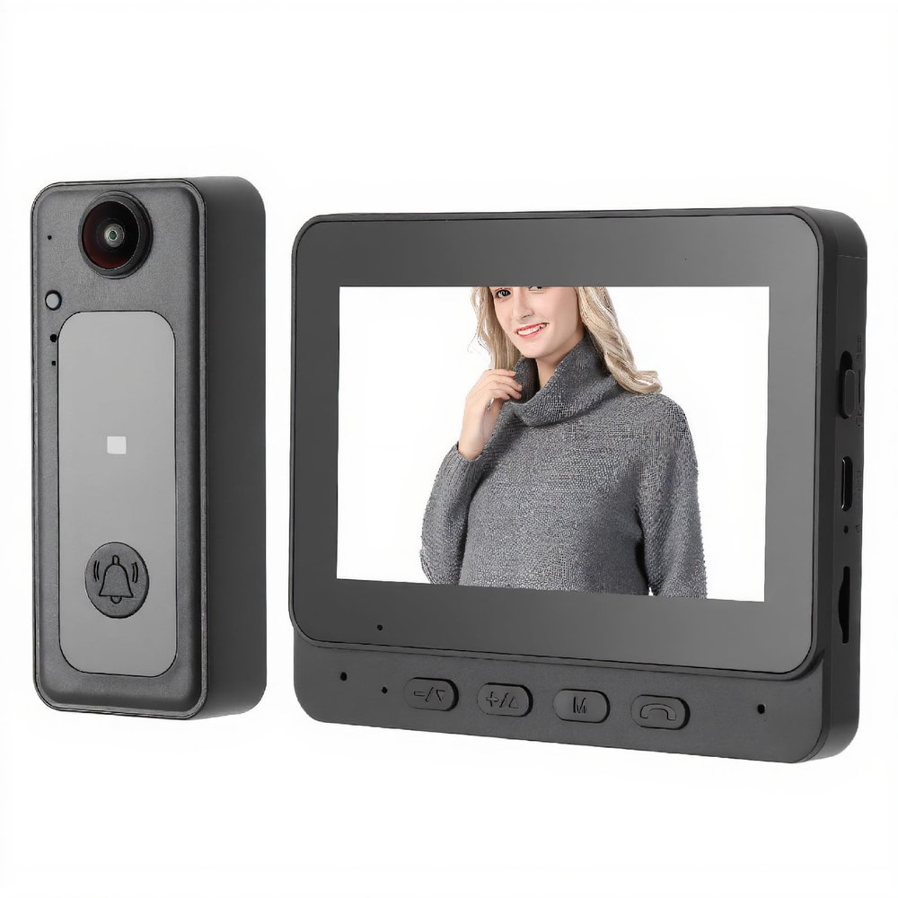 Diyeeni Video Doorbell Intercom with Monitor System, 8MP 170 Wide Angle Camera, 4.3 Inch Screen, Smart Home Door Phone for Apartment