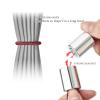 NICEEC 4 Pack Mini Magnetic Curtain Tiebacks Modern Simple Style Drape Tie Backs Elegant Decorative Weave Rope Curtain Holdbacks for Home & Office Thin Window Draperies (Wine Red) view 3