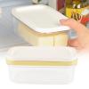 Cheese Container Keeper With Cutting Net, Transparent Food Storage Box Kitchen, SmoothEasy to Cut view 2