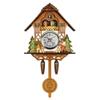 AUNMAS Antique Wooden Cuckoo Clock, Auto Swing Pendulum Quartz Wall Clock, Traditional Design for Home Decor Black Forest view 1