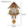 AUNMAS Antique Wooden Cuckoo Clock, Auto Swing Pendulum Quartz Wall Clock, Traditional Design for Home Decor Black Forest view 2