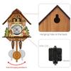 AUNMAS Antique Wooden Cuckoo Clock, Auto Swing Pendulum Quartz Wall Clock, Traditional Design for Home Decor Black Forest view 3