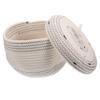 JOINPAYA Cotton Rope Storage Basket with Lid Multi-functional Organizer for Toys Blankets and Office Supplies -friendly Design for Home and Nursery Use view 1