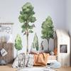 Large Watercolor Trees Wall Decals Set, Forest Stickers, Giant Deciduous Trees Wall Decal, Animals Forest Wall Decals, Watercolor Trees Stickers WH16 (Set 1+2) view 1