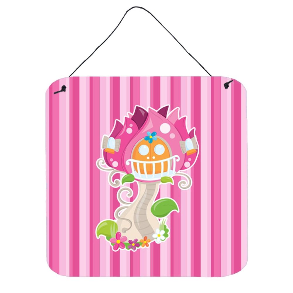 212 Main Fairy House Pink Stripes Wall Art Hanging Print