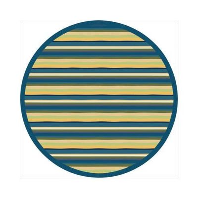 Yipes Stripes Bold 7 ft.7 in. Round WearOn Nylon Machine Tufted- Cut Pile Just for Kids Rug