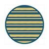 Yipes Stripes Bold 7 ft.7 in. Round WearOn Nylon Machine Tufted- Cut Pile Just for Kids Rug view 1