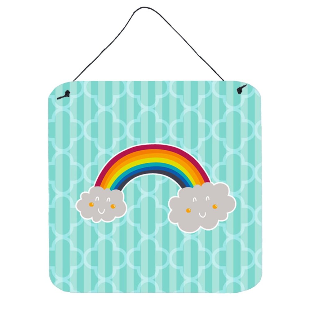 212 Main Rainbow in Clouds Aluminum Wall Art Print, 6 x 6 inches, Great for Kitchen, Bathroom, Living Room