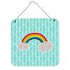 212 Main Rainbow in Clouds Aluminum Wall Art Print, 6 x 6 inches, Great for Kitchen, Bathroom, Living Room view 1