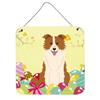212 Main Easter Eggs Border Collie Red White Wall or Door Hanging Prints view 1