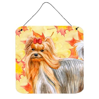 212 Main Yorkshire Terrier Fall Wall or Door Hanging Prints, 6 x 6 Inch