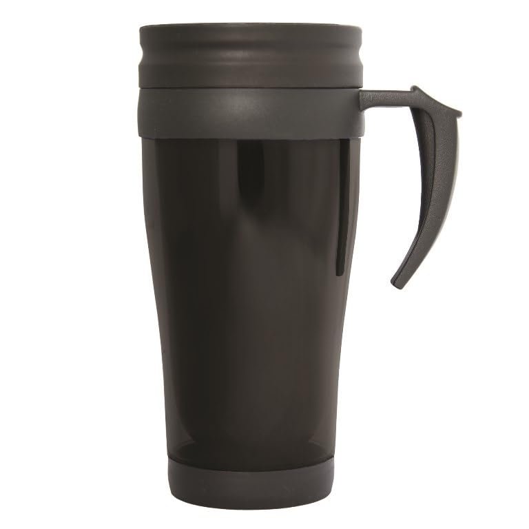 212 Main Invisi-Mate 500 ml 17 oz Travel Tumbler - Black Transparent