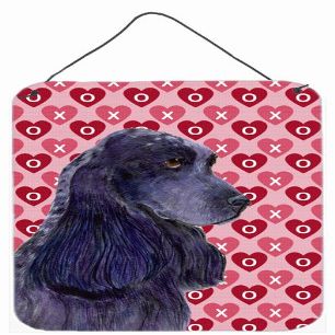 212 Main Cocker Spaniel Hearts Love and Valentines Day Aluminium Metal Wall Or Door Hanging Prints - 12 x 16 Inch
