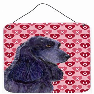 212 Main Cocker Spaniel Hearts Love and Valentines Day Aluminium Metal Wall Or Door Hanging Prints - 12 x 16 Inch