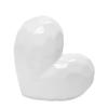 8 in. Ceramic Heart Decor, White view 1