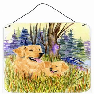 212 Main - 12 x 16 in. Golden Retriever Aluminum Metal Wall & Door Hanging Prints