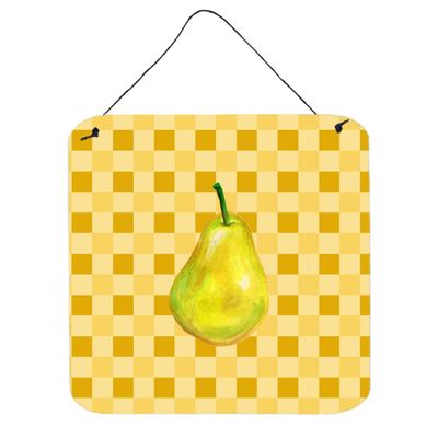 212 Main Aluminum Art Print: Whole Pear on Basketweave Wall or Door Hanging Prints