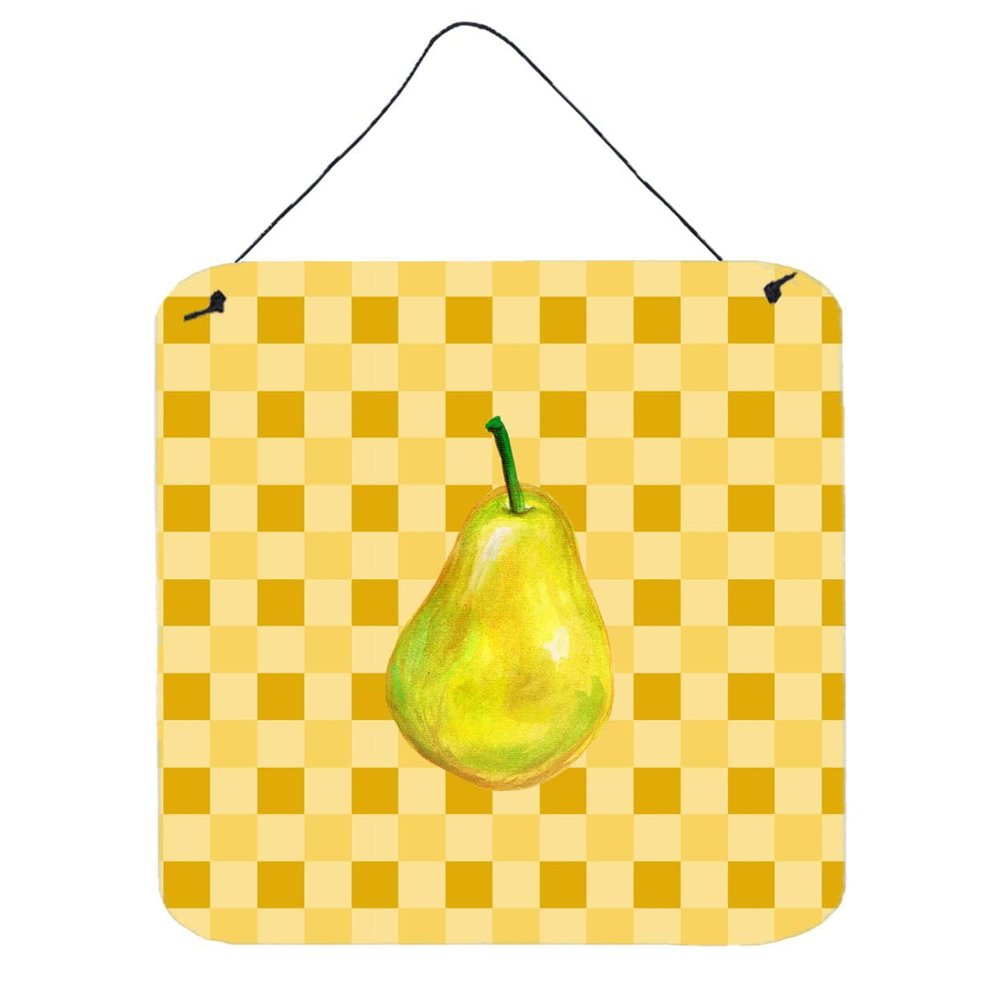 212 Main Aluminum Art Print: Whole Pear on Basketweave Wall or Door Hanging Prints