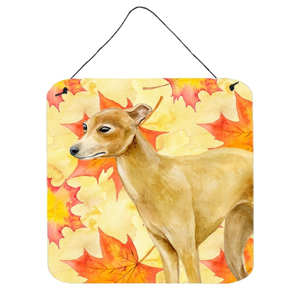 212 Main Italian Greyhound Fall Wall or Door Hanging Prints, 6 x 6 in.