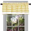 212 Main 58 x 14 in. Buffalo Check Window Curtain Valance, Yellow view 1