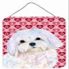 212 Main Maltese Hearts Love and Valentines Day Portrait Aluminium Metal Wall Or Door Hanging Prints - 12 x 16 inch view 1
