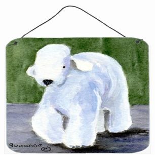212 Main Bedlington Terrier Aluminium Metal Wall Or Door Hanging Prints - 16" x 12"