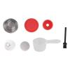 Premium Stainless Steel Reusable Coffee Capsules, Reuseable Filter Capsule Set with Powder Cover, EcoFriendly Coffee Filter Cup (Red) view 1