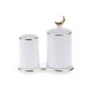 Fashion Ceramic Toothpick Holder with Lid Toothpick Holder Container Double Barrel Toothpick Container Toothpick Dispenser Chic view 1