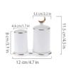 Fashion Ceramic Toothpick Holder with Lid Toothpick Holder Container Double Barrel Toothpick Container Toothpick Dispenser Chic view 2